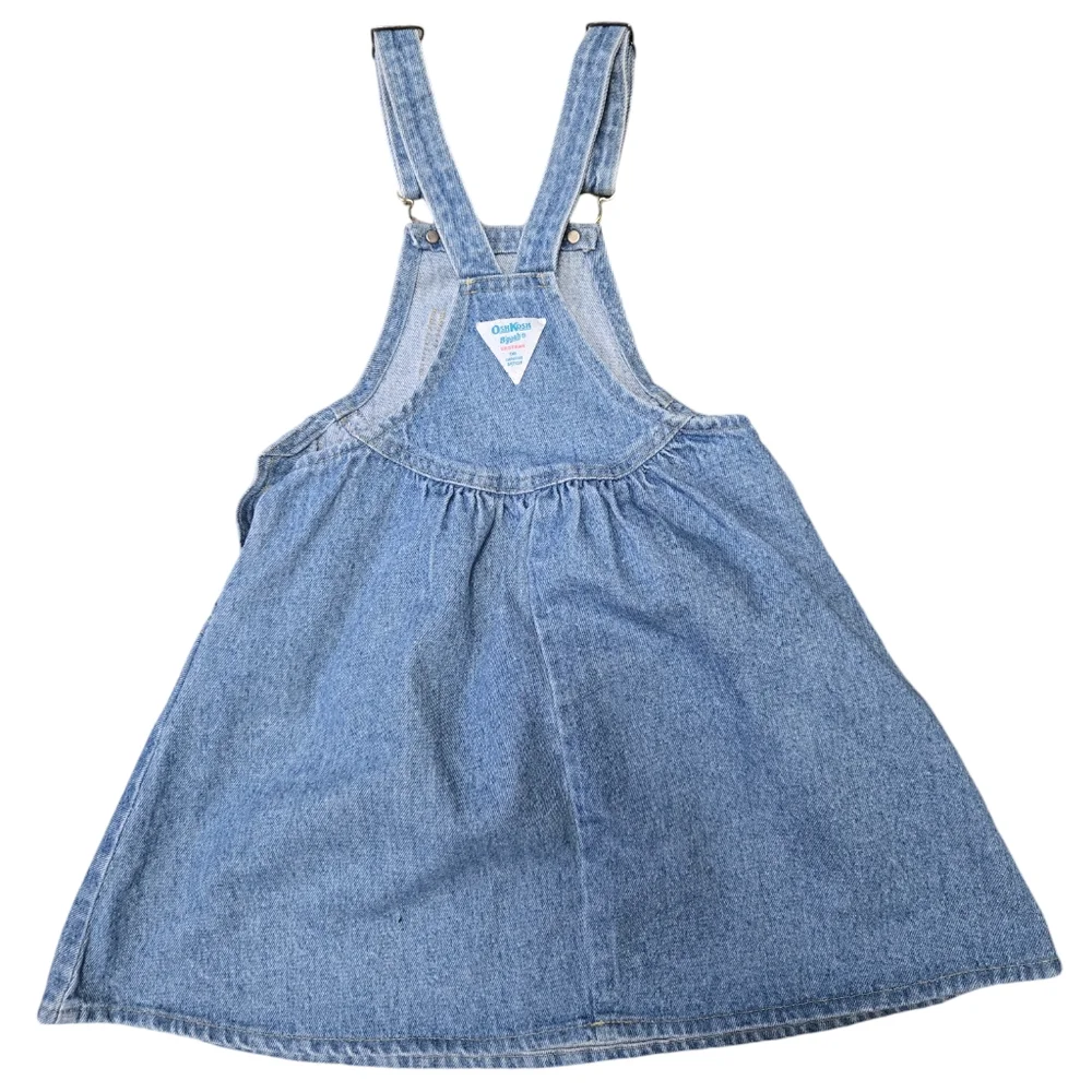 Vintage 1990s OshKosh B'Gosh classic blue denim jean overall dress